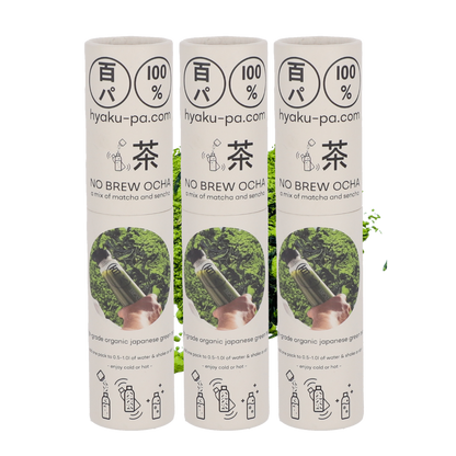 HYAKU-PA NO BREW OCHA Set mit 3 Papierdosen (9 Frische-Packs, 22,5g)