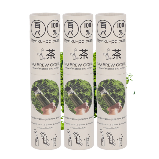 HYAKU-PA NO BREW OCHA Set mit 3 Papierdosen (9 Frische-Packs, 22,5g)