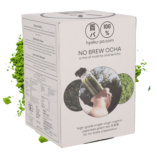 HYAKU-PA NO BREW OCHA Displaybox mit 9 Papierdosen (27 Frische-Packs, 67,5g)