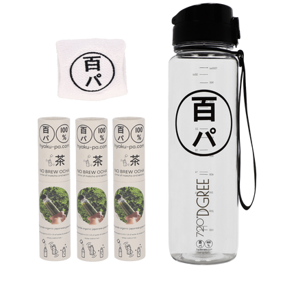 HYAKU-PA SPORTS SET (3 Tubes + Bottle, 1000ml + Wristband)
