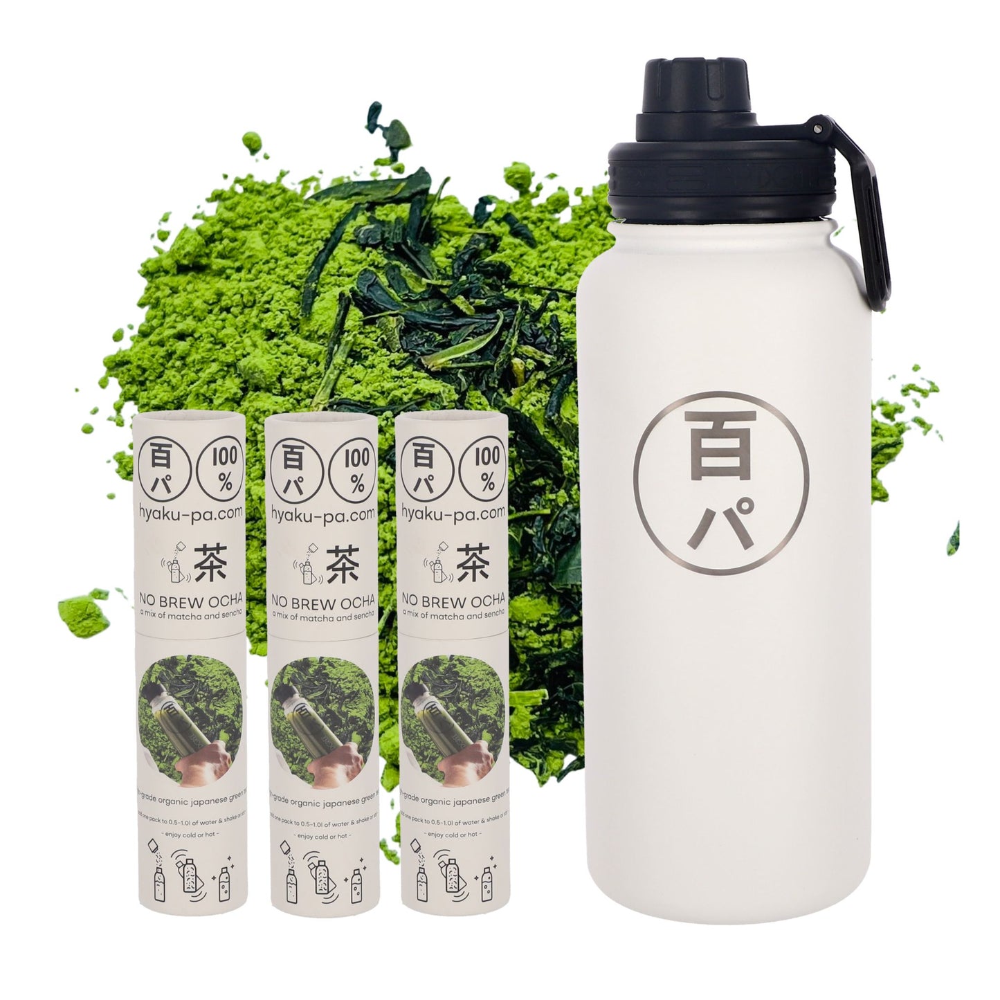 HYAKU-PA STEEL BOTTLE SET (3 Tubes + Steel Flask)